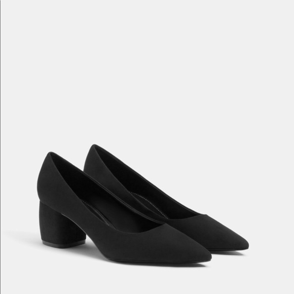 Zara Shoes - Zara bershka Black mid heel shoes